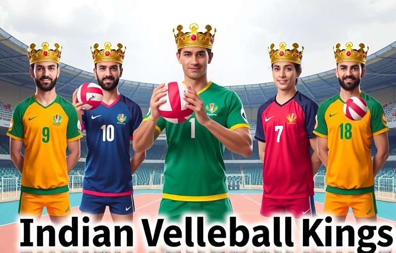 Indian Volley Kings - Regional Variations with Indian Volley Kings watermark Indian Volley Kings showing regional variations with different traditional jerseys and stadium decorations
